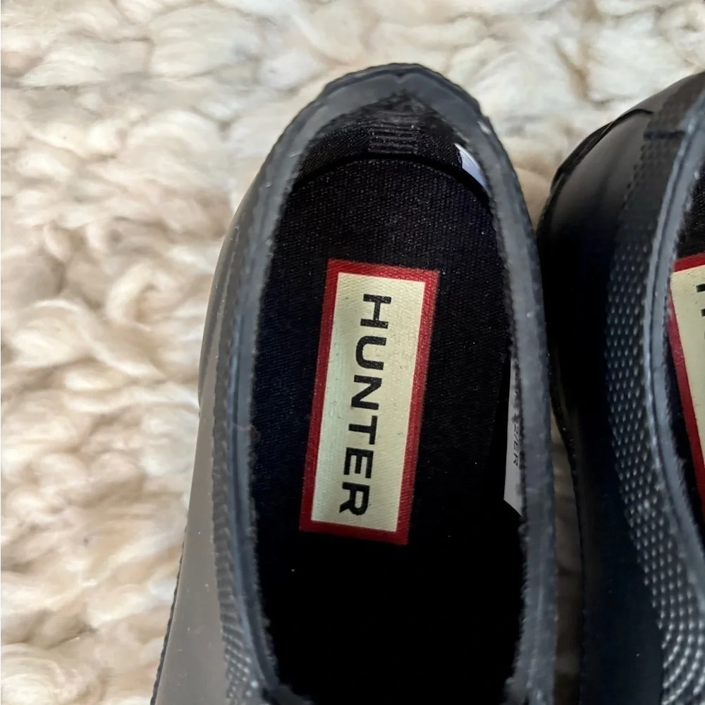Hunter Kids Black Slip-On Shoes